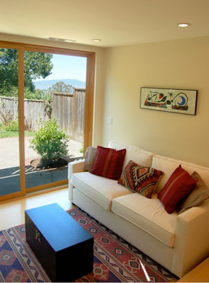 View of rear garden from the master suite sitting area